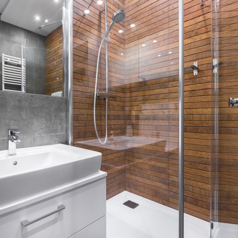 Contemporary Bathroom with New Shower